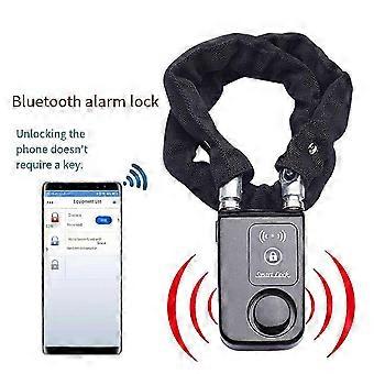 Bluetooth Smart Chain Lock Bike/Motorcycle/Gate/Door Keyless Lock with Anti Theft Alarm 110dB Phone