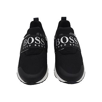 Hugo Boss Kids J29276 09B Trainers Black UK-7.5