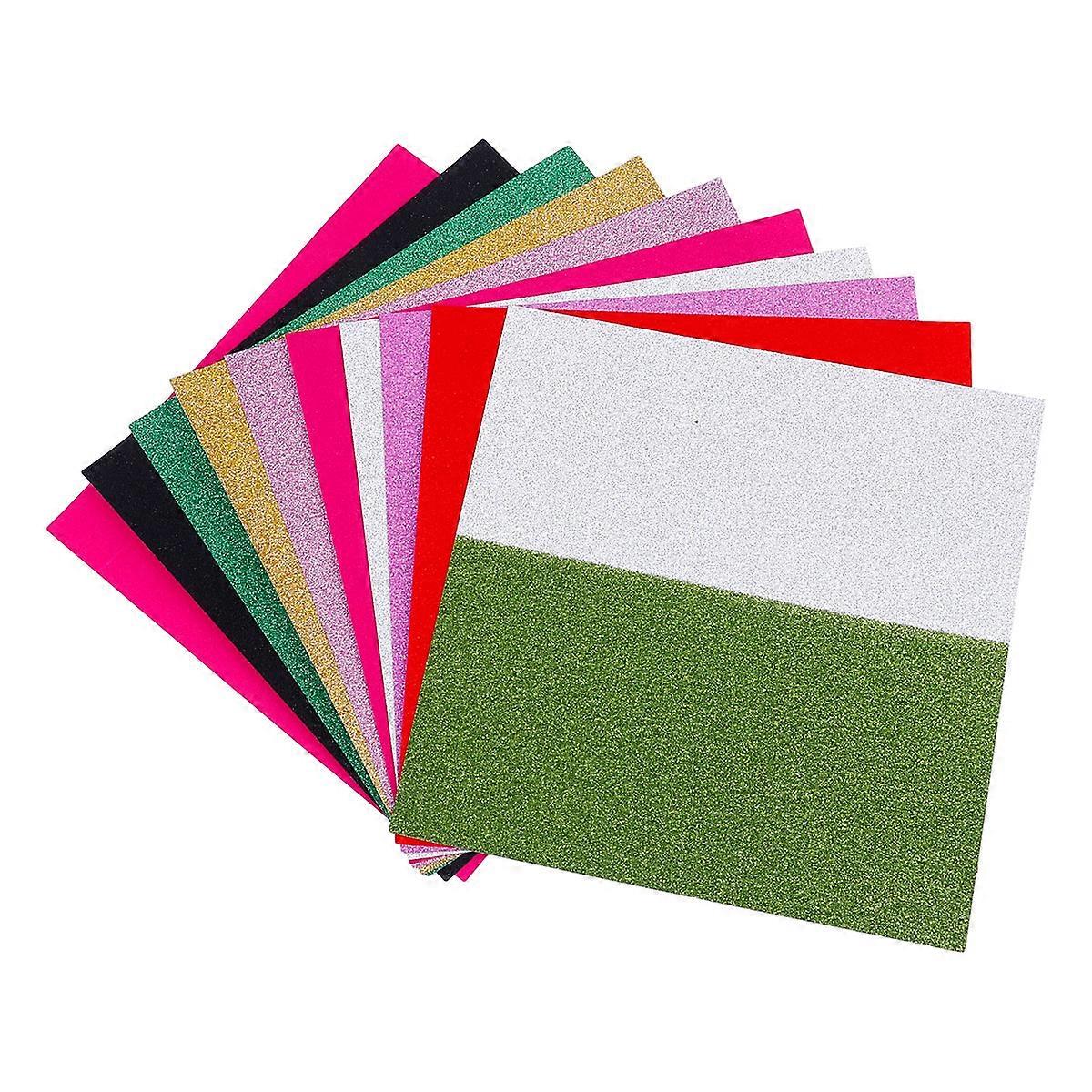 Handmade Glitter Paper Craft Material for Multipurpose DIY Use 300Pcs Set