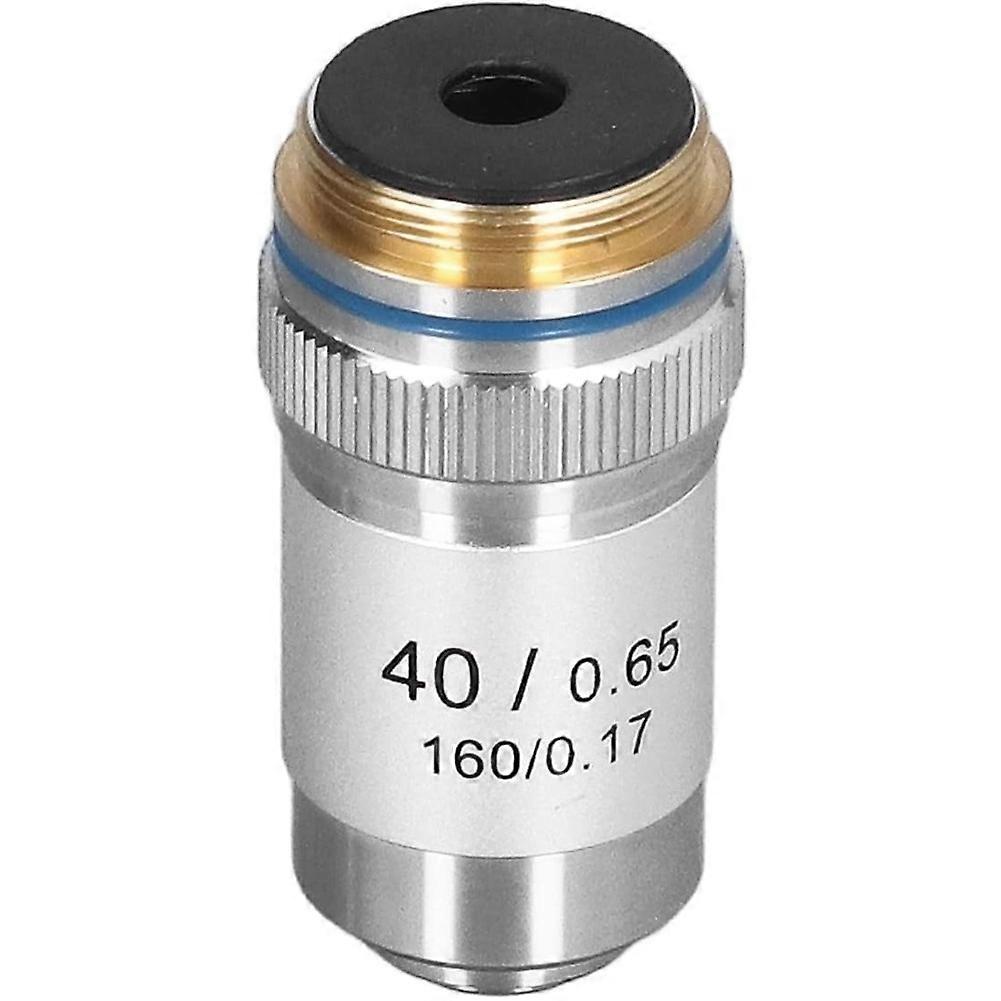 40X High Magnification Objective Lens, Achromatic Microscope Objective 40/0.65 for Biological Microscopes