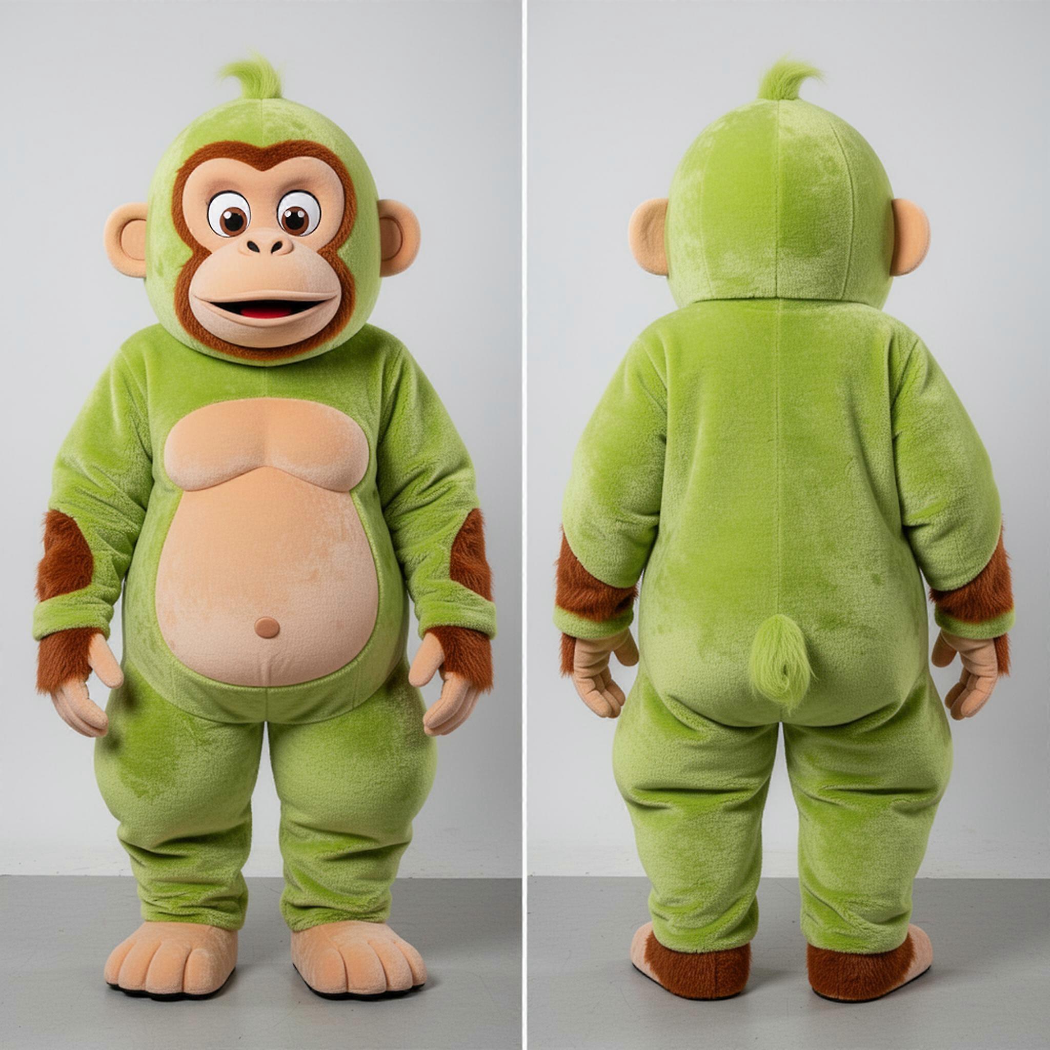 MASTICOT Lime Green Cuddly Orangutan Mascot