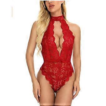 Women's clothing 1011 spring and summer European and American neck straps sexy halter lace onesie women's sexy underwear