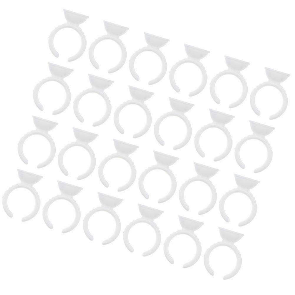 Eyelash Glue Ring for Lash Extension Plastic Ring Holder 200Pcs Pack