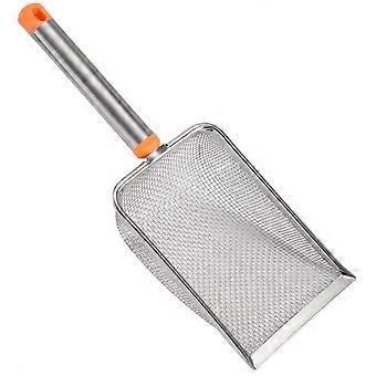 Large Metal Cat Litter Scoop with 2mm Fine Mesh, 11x6x2in Easy Clean for Multiple Cats