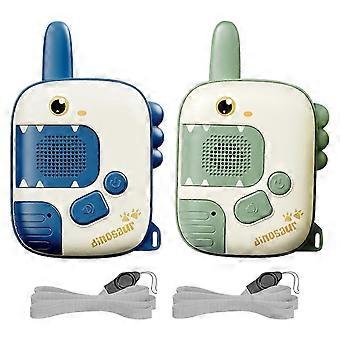 Kinderwalkietalkies met dinosaurusmotief en groot bereik voor buitenspelen, wandelen en kamperen. Tweewegradio's.C8