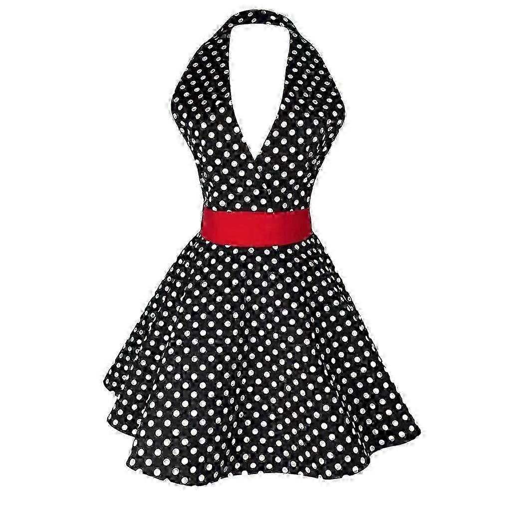 Adjustable Retro Cotton Apron Classic Dot Print