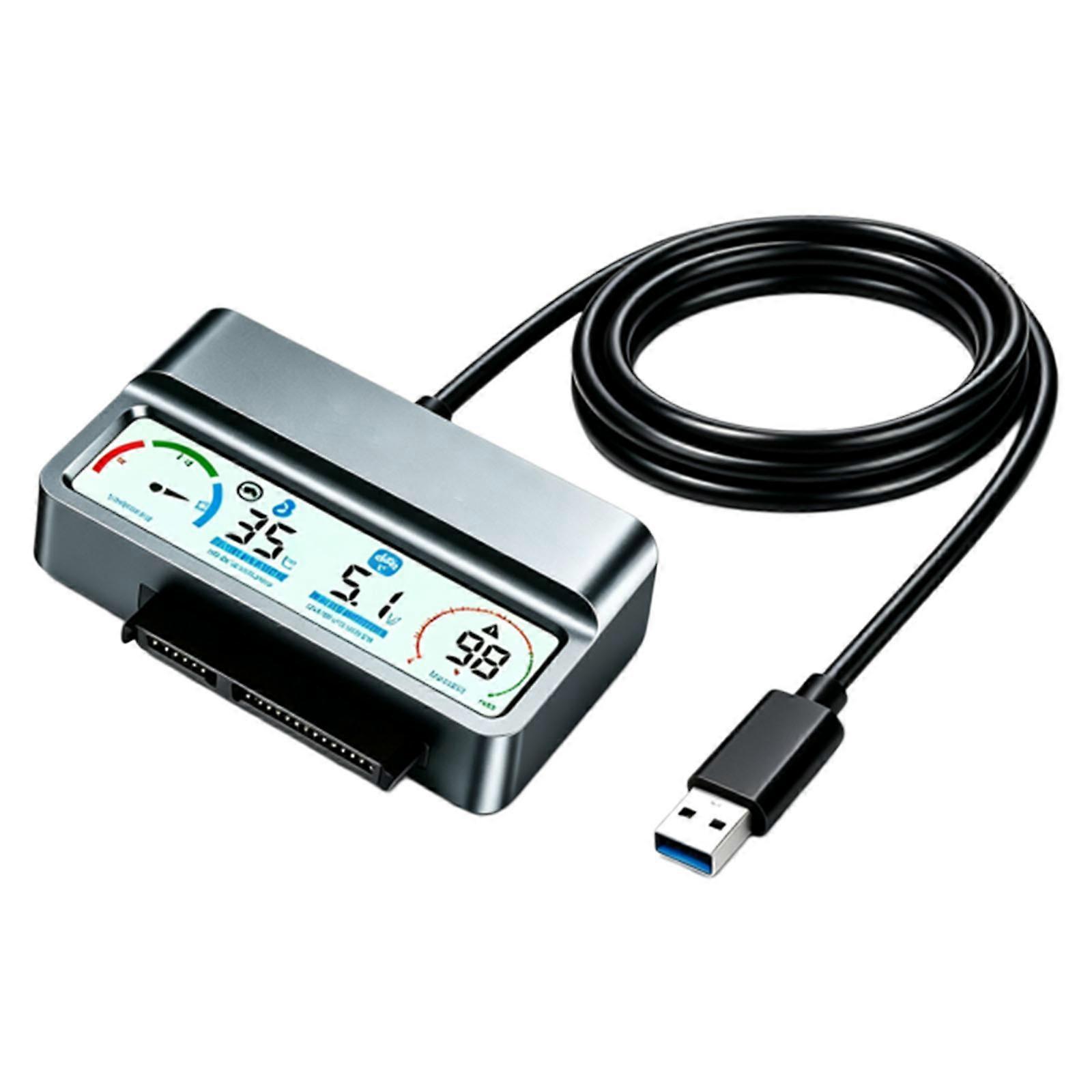 USB Hard Drive Connection Cable with Status Screen and Up to 5 Gbps Transfer for Hard Disk and Flash Storage File Access Multicolor