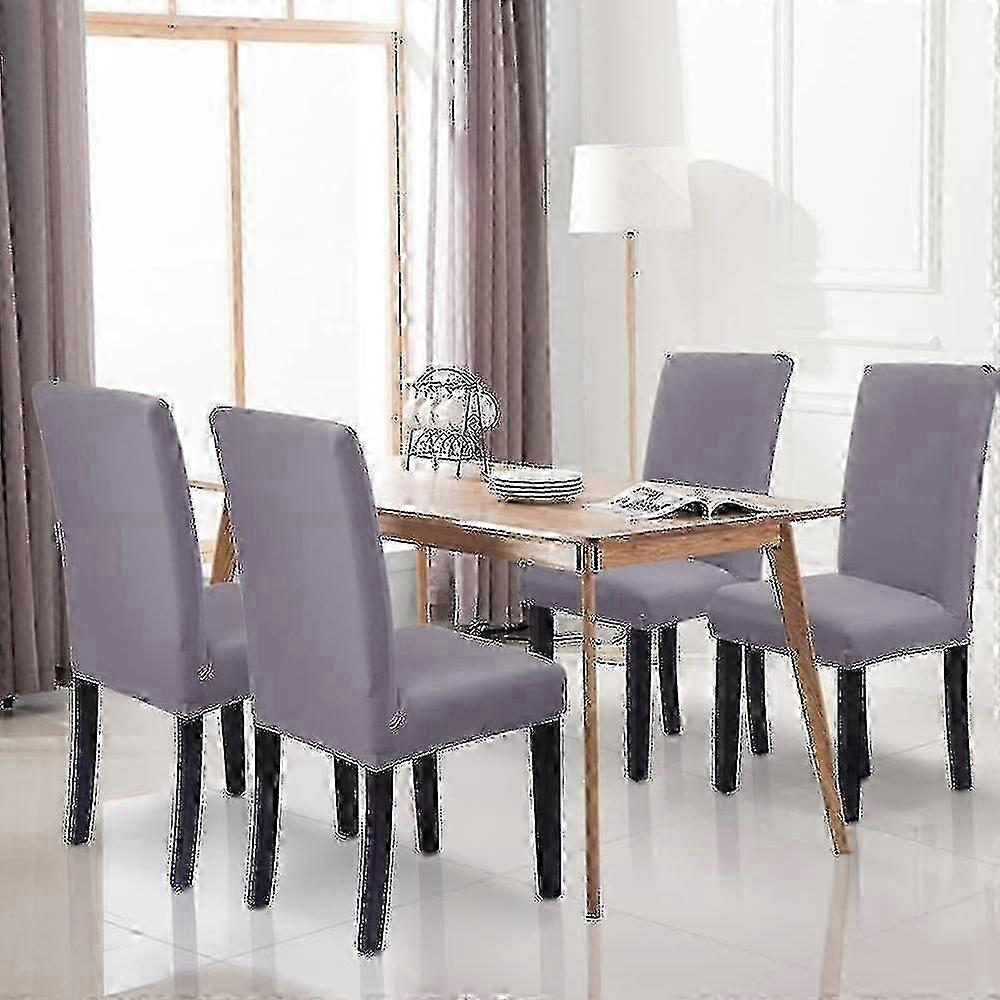 4 Pack Dining Chair Slipcovers Stretch Removable Washable