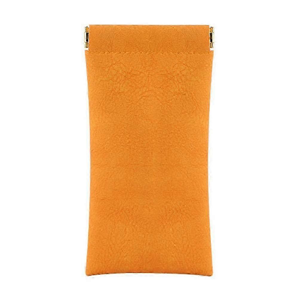 Auto-Close PU Eyeglass Pouch 9x18cm