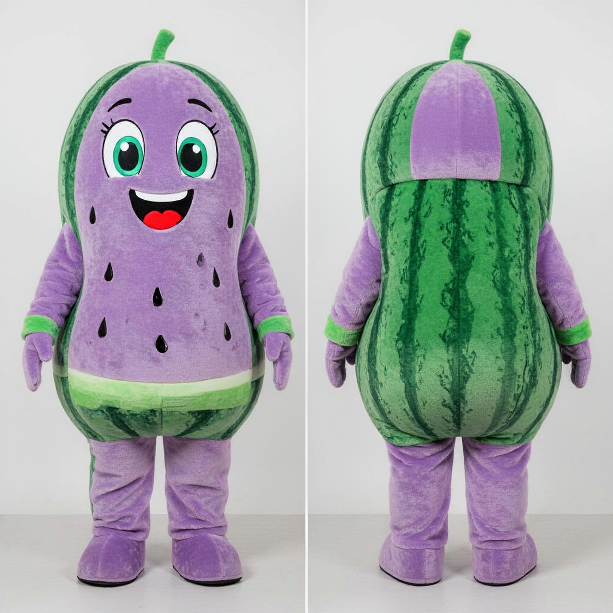 MASTICOT Lavender Plush Rounded Watermelon Mascot