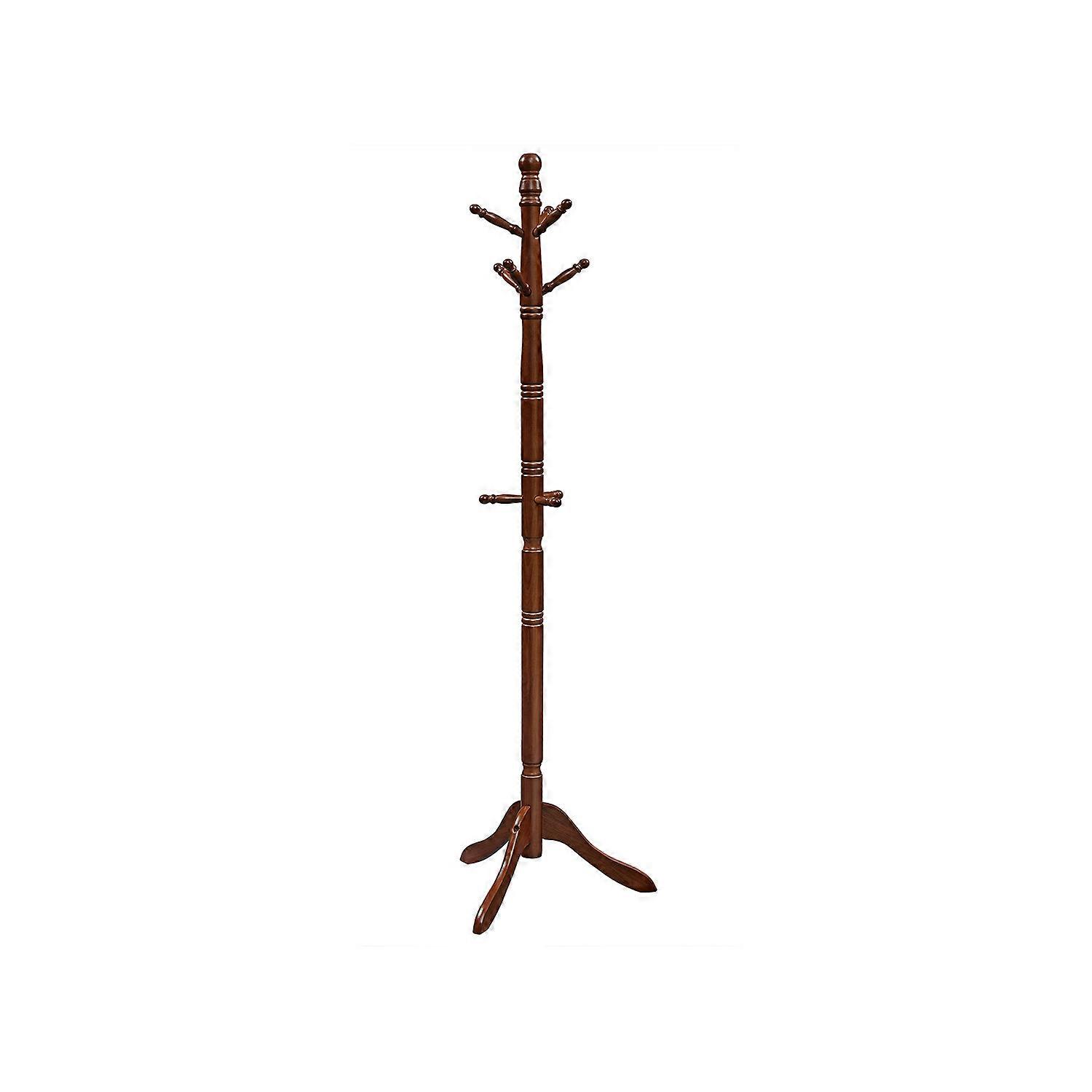 Solid Wood Coat Rack and Stand with 10 Hooks 18.5"D x 18