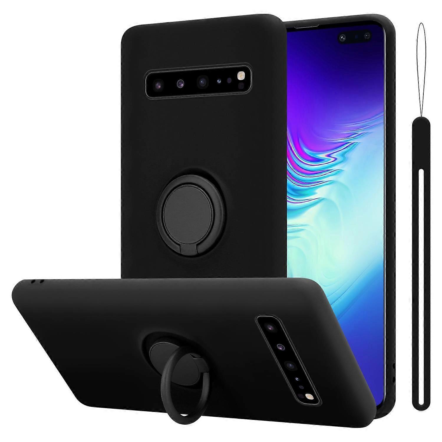Protective case compatible with Samsung Galaxy S10 5G - Liquid design with ring