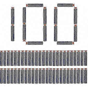 Suction Cup Darts, 100 Pieces, 7.2cm Foam Arrow Refills Compatible with Nerf N-Strike Elite Series