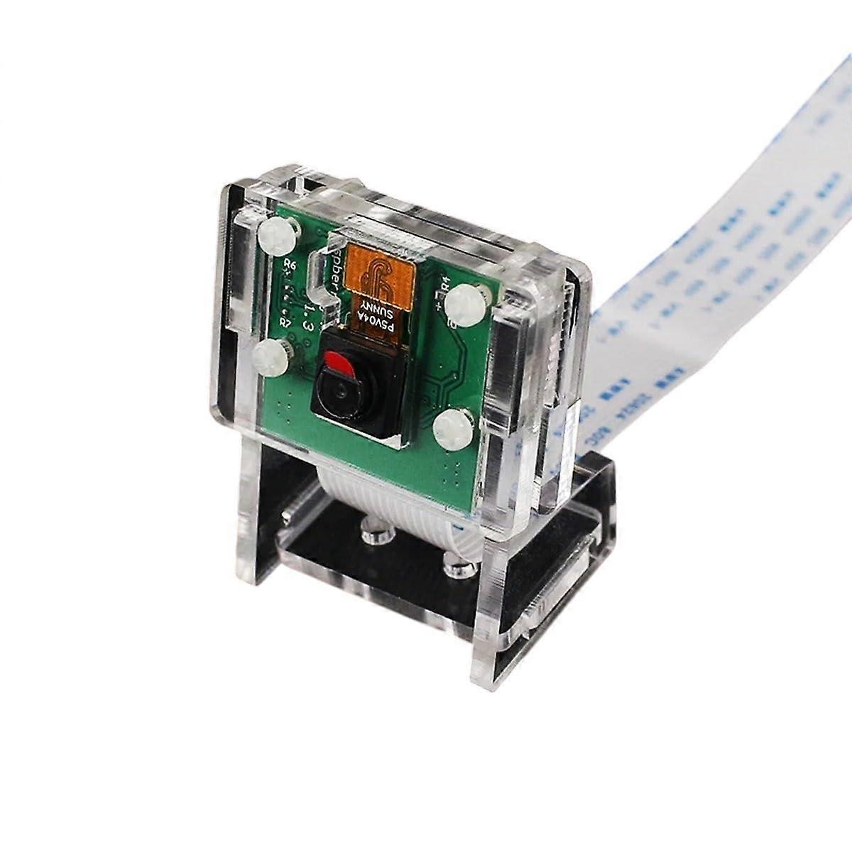 Camera Mount Acrylic Case Transparent Holder for Raspberry Pi 4B 3B Zero V2 Easy Installation