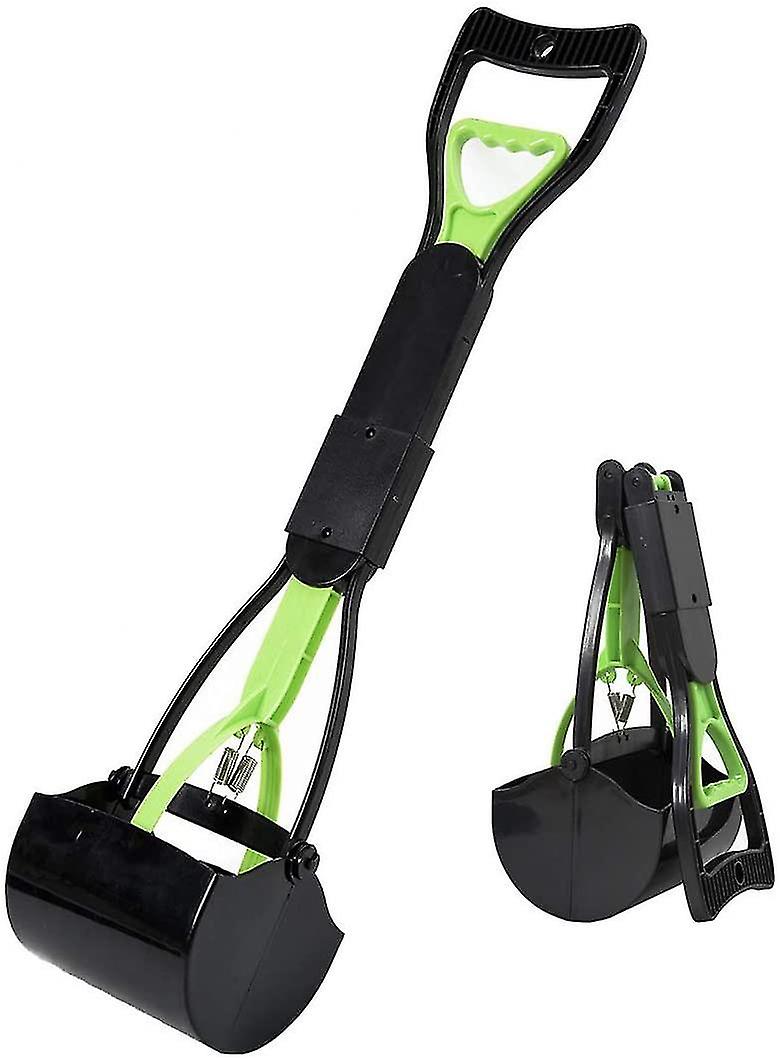 Pet Pooper Scooper For Dogs, Portable Dog Pooper Scooper With Long Handle, Foldable Dog Poop Waste Pick Up Rake