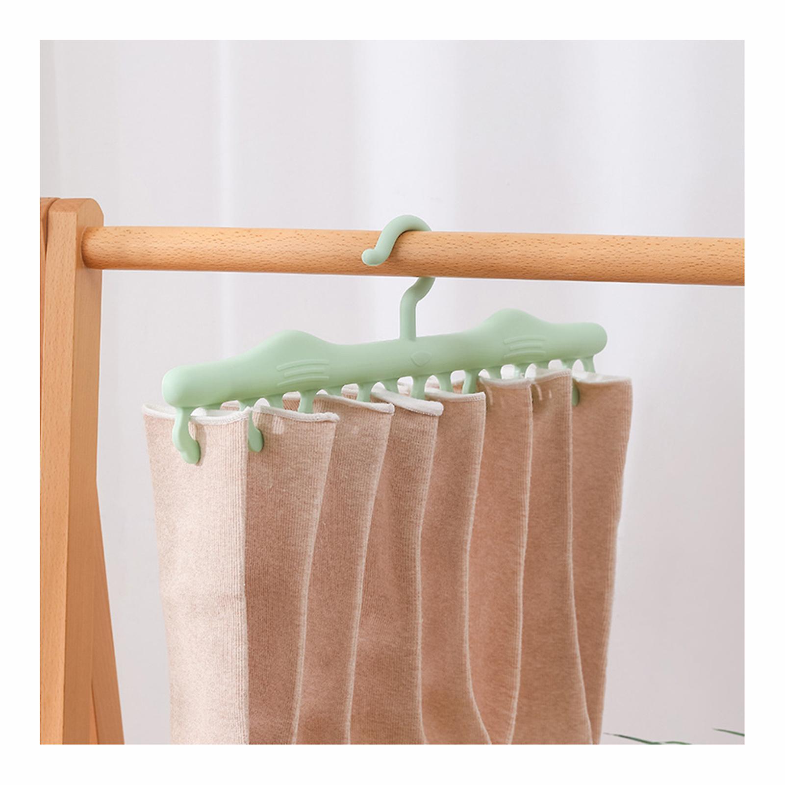 Multi-clips Plastic Socks Hangers Multifunctional Baby Clothes Hanger Home Travel Drying Hanger Racks