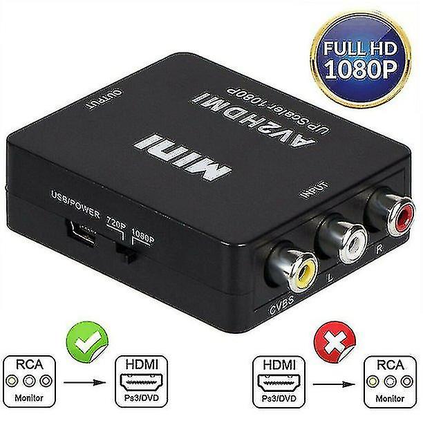 Mini Av To Video Converter Hdmi Box 1080p Av2hdmi Rca Av Hdmi Cvbs To Hdmi Adapter