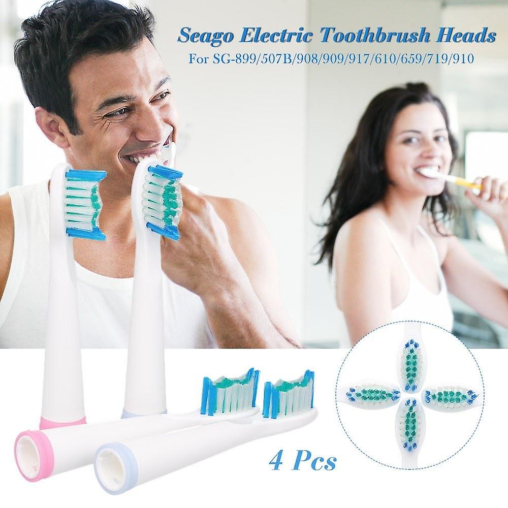4 Pcs Seago Replaceable Sonic Electric Toothbrush Heads