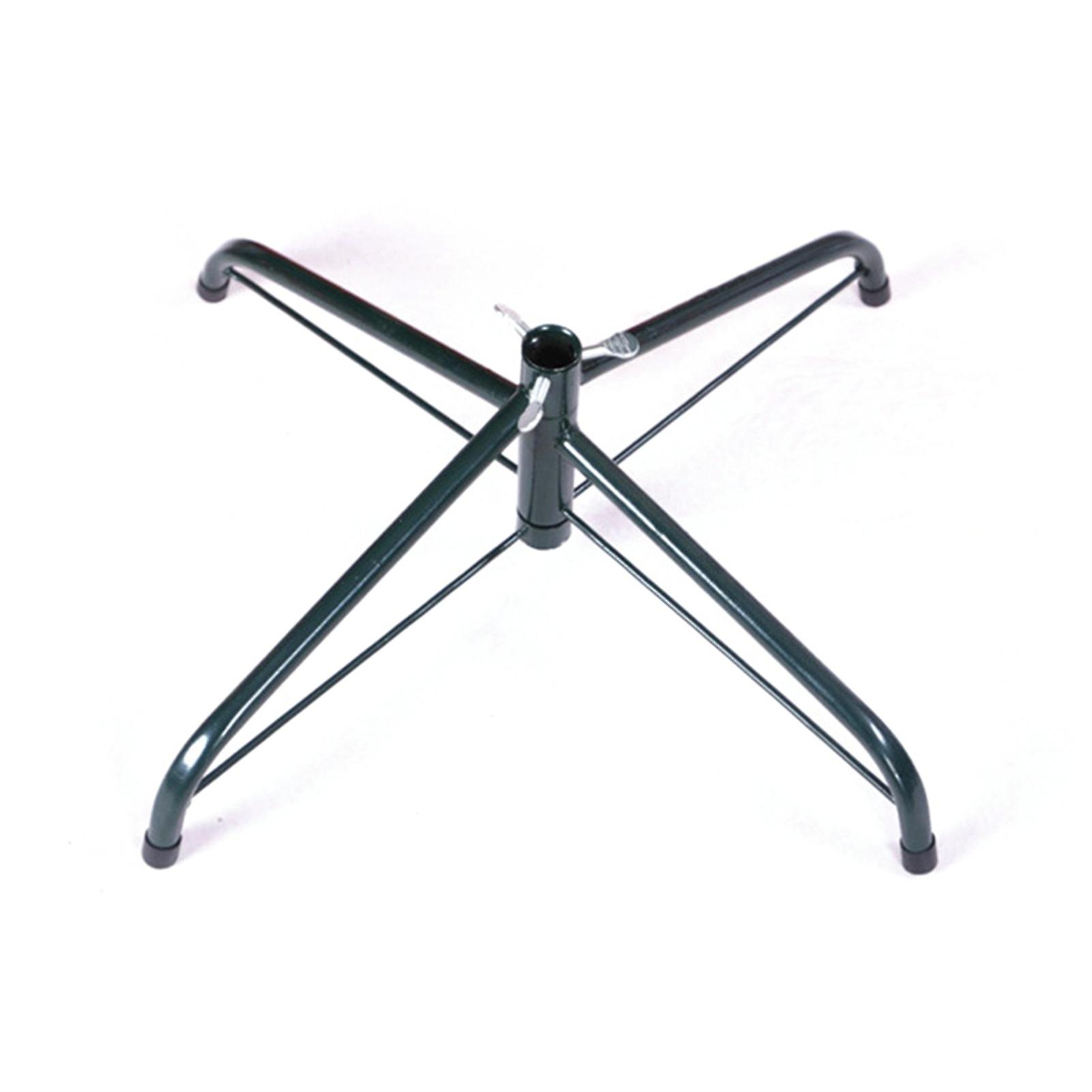 Green Christmas Tree Stand Foldable Metal Xmas Tree Base Heavy Duty Tree Holder Easy Installation