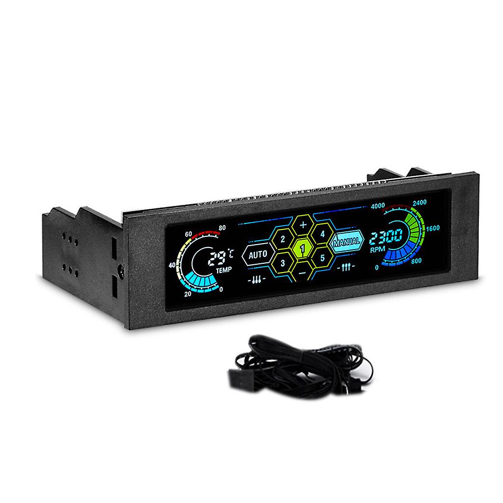CPU-Temperatuursensor PC Koelventilatoren Controller 5,25" Grote LED Auto Manual