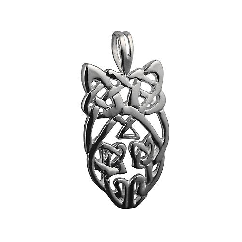 Silver 27x15mm Celtic knot Pendant