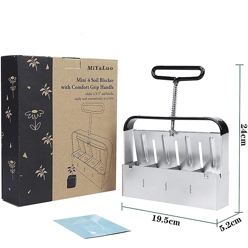 2 pouces Handheld Seedling Soil Blocker Soil Block Maker Durable Eco-friendly for Garden Prep Seedlings Cuttings Greenhouse
