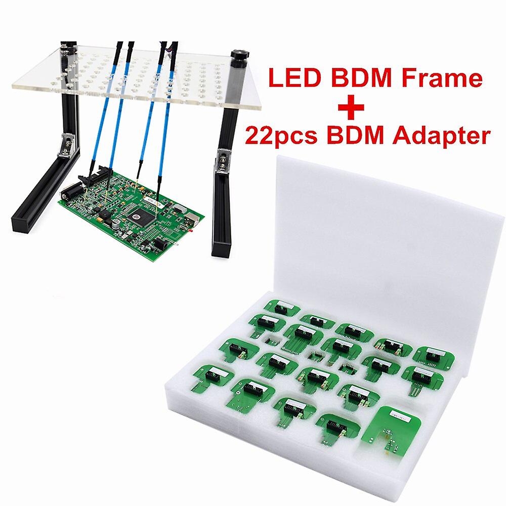 22Pcs Bdm Probe Adapters With Led Bdm Frame Full Set For K V2 V5.017 V2.47 Master K-t-a-g V7.020 Fgtech V54 Ecu Programmer