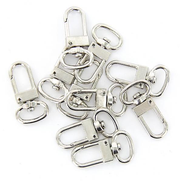 3x10 Pieces Swivel Trigger Snap Hook Belt Clip Keychain DIY Silver Tone 33mm