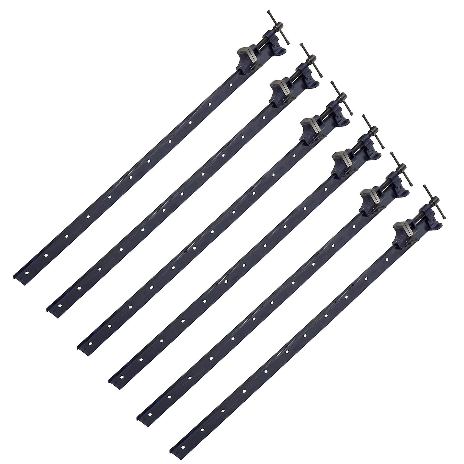 48” (1200mm) Cast Iron T-Bar Sash Clamp Grip Work Holder vice Slide Cramp 6pc
