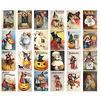 Halloween Witch Pattern Postcard Vivid Pattern Unique Atmosphere Postcard Gifts For Family Friends Neighbors