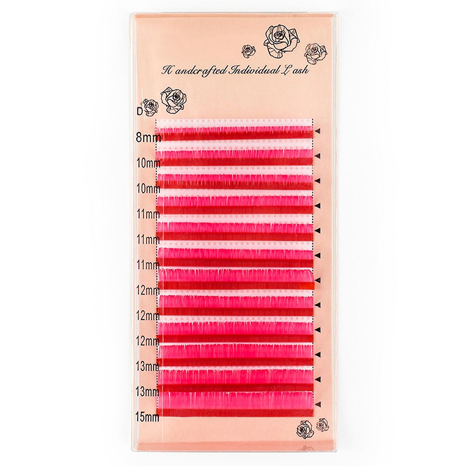 12 Lines Color False Eyelashes C D Curl Colored Eyelash Extensions Fake Volume Eye Lashes 8/10/11/12