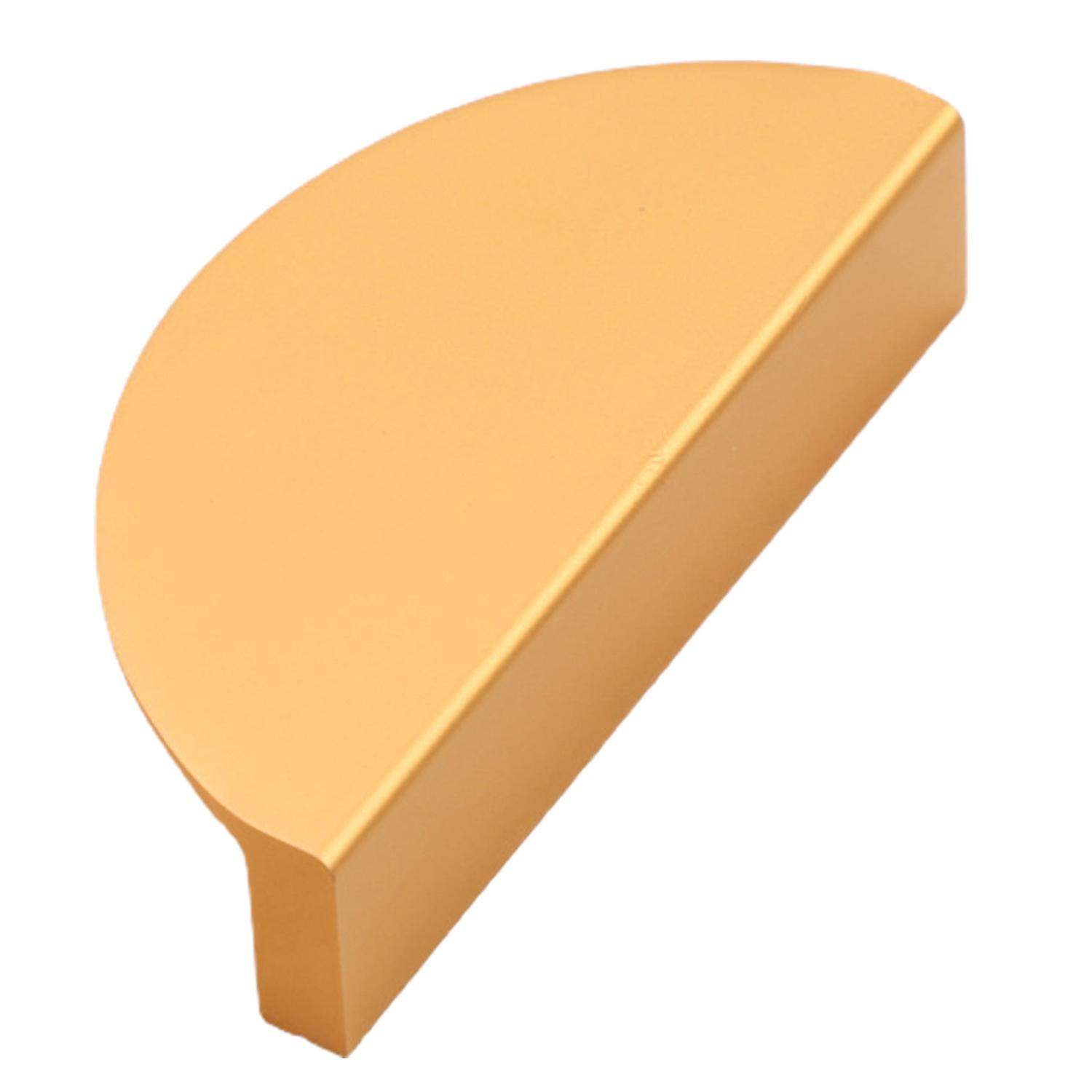 Cabinet Pulls Modern Style Exquisite Semicircle/Triangle Shape Brushed Brass Drawer Handles for Kitc