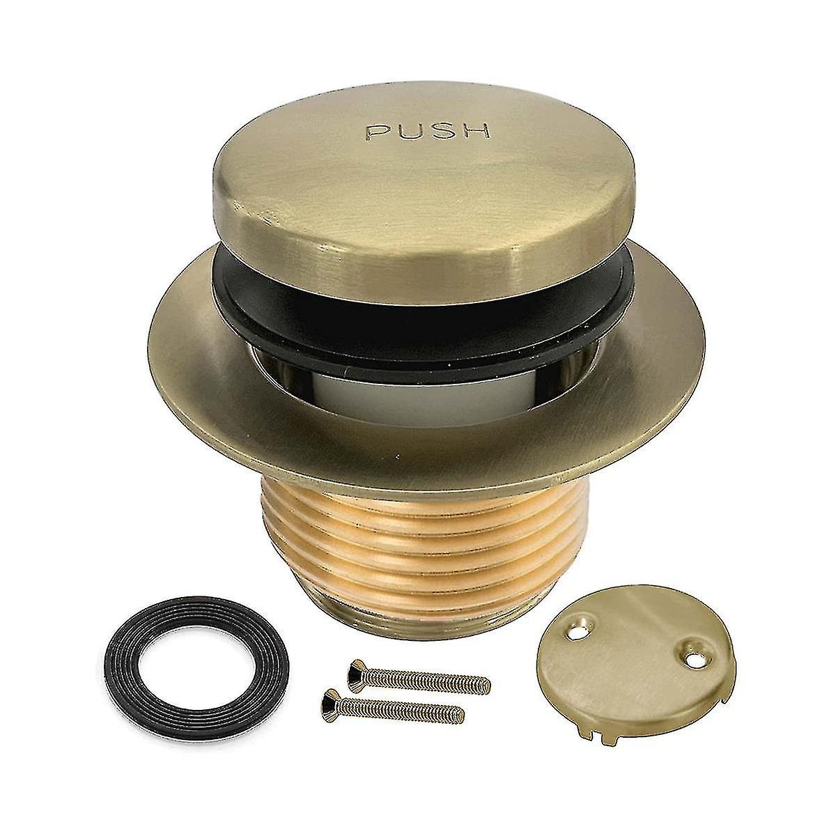 Bathtub Drain Toe Bath Tub Drain Kit With Two-hole Overflow Faceplate, Bath Tub Drain Set Replaceme