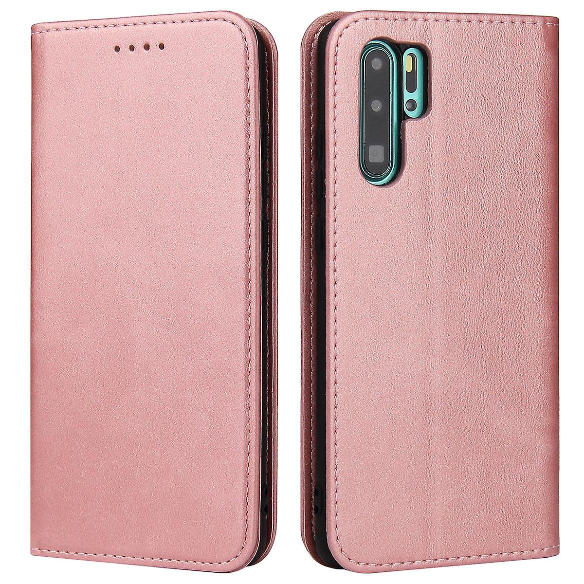 Flip Folio Leather Case For Huawei P40 Rose Gold Pns-1519