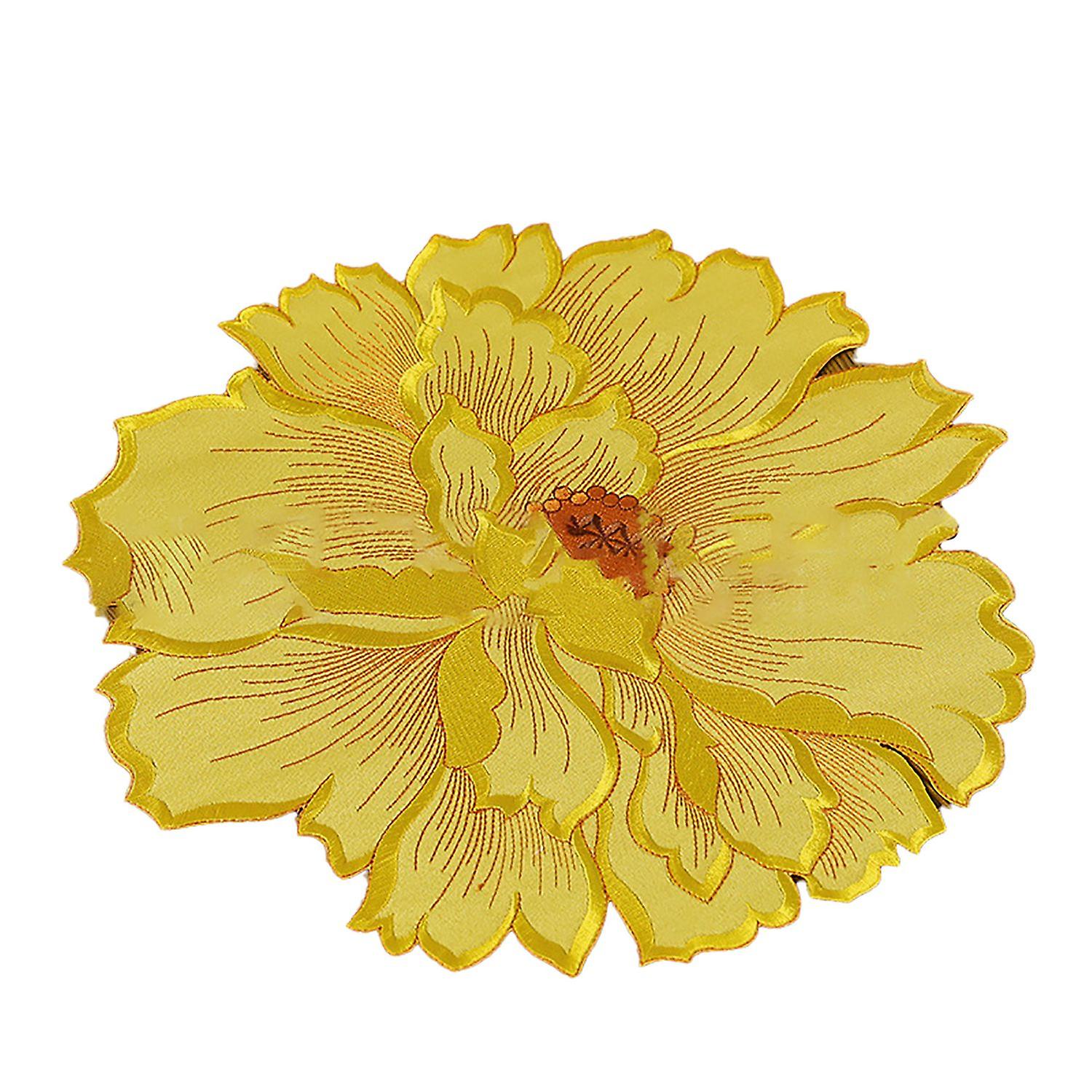 ZHOUBA Beautiful Flower Shape Placemat Exquisite Fine Texture Polyester Dinner Mat for Home