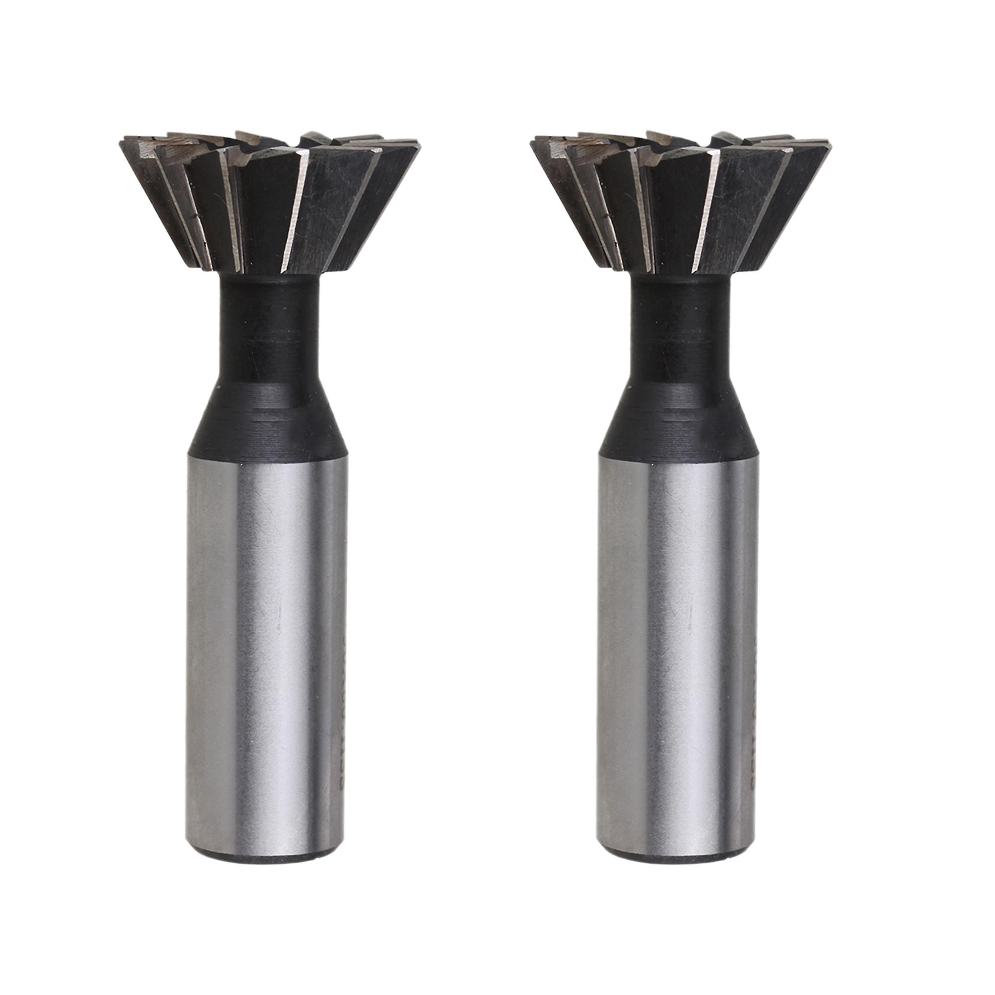 2PCS Double Edged Dovetail Slot Cutter End Milling Cutter HSS 12 Flutes