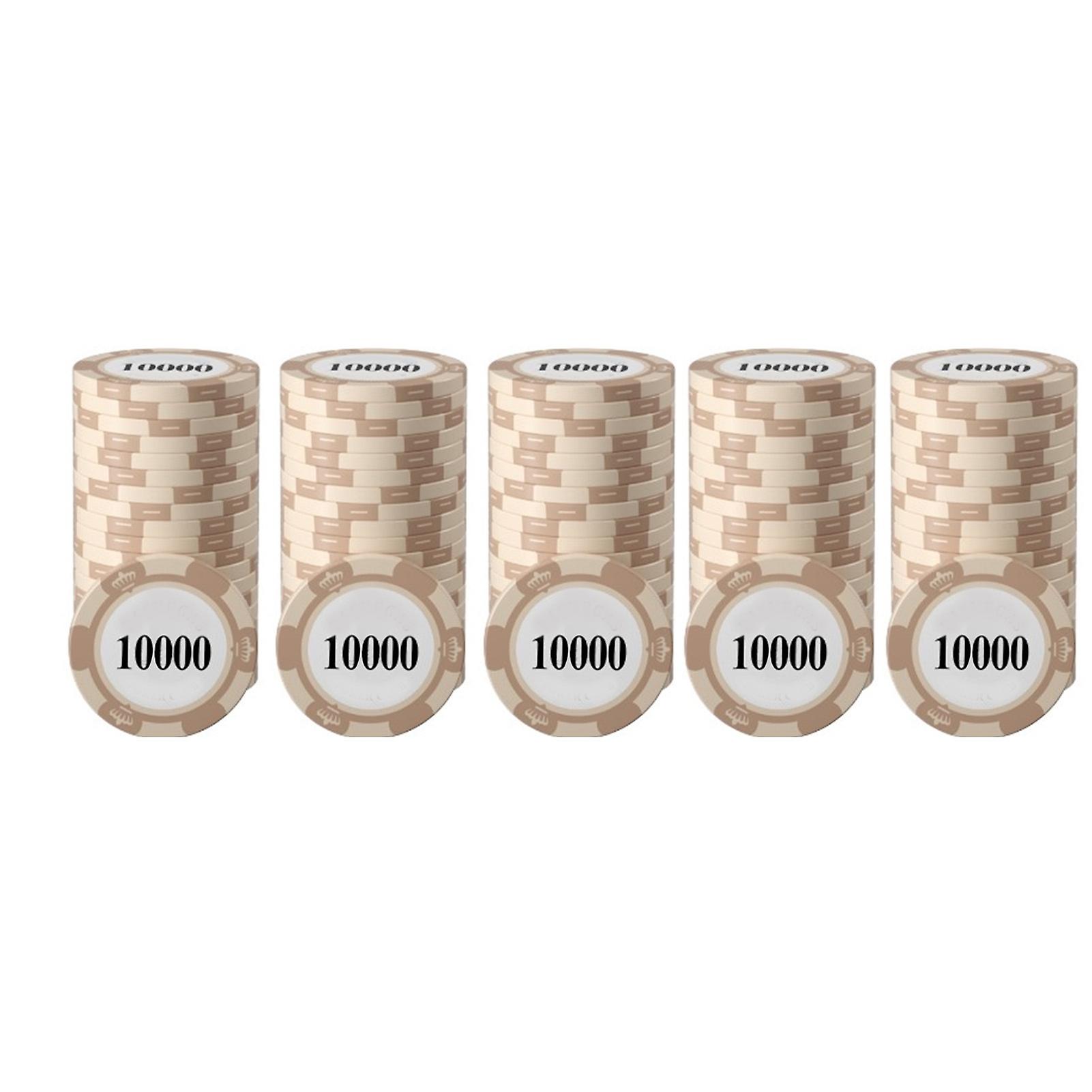 Lot de 20 jetons de poker, impression claire, grands chiffres, disques de comptage professionnels pour jeu de société 10 000