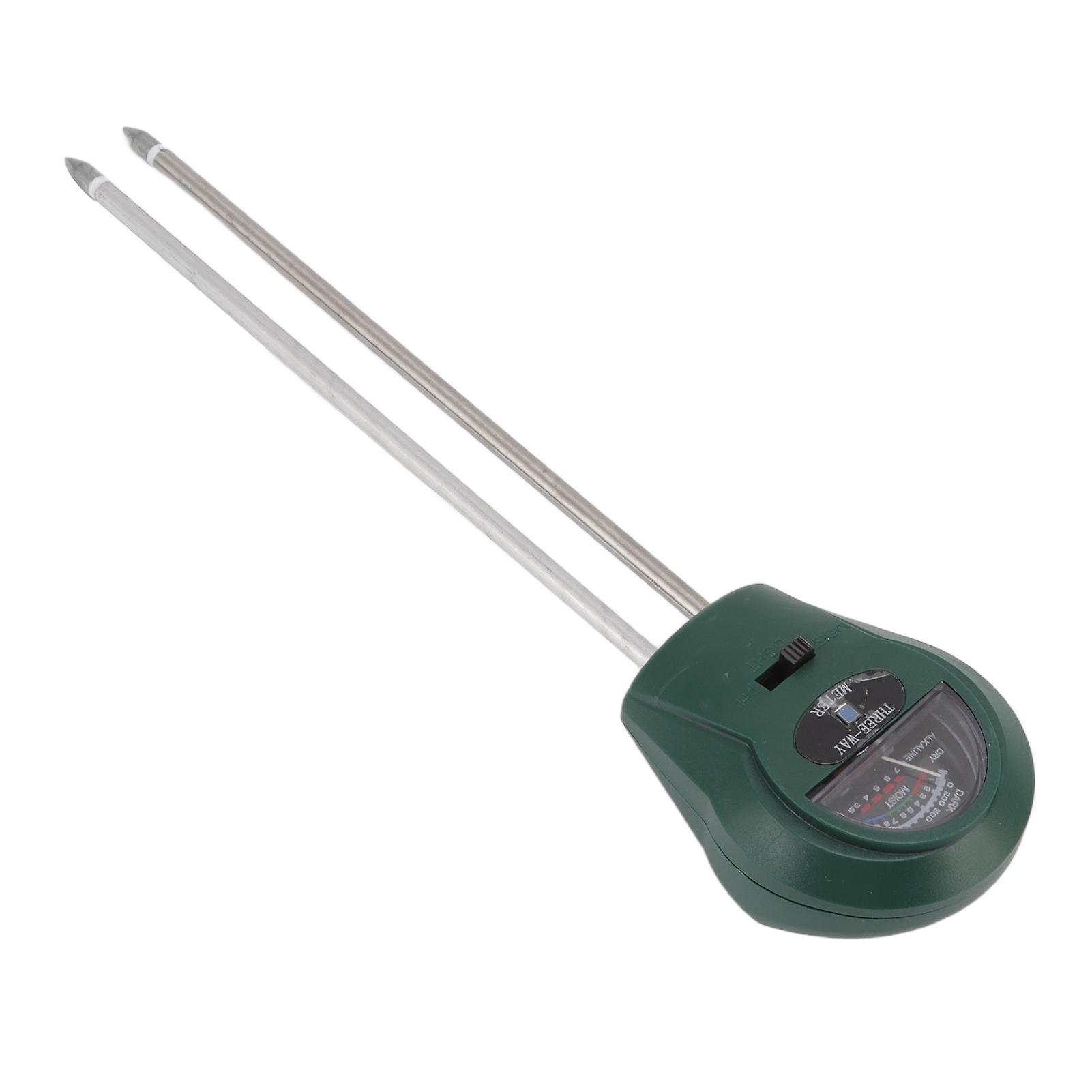 3 in 1 Soil Moisture Meter Dual Probe Detection Sunlight PH Tester for Gardening Farming