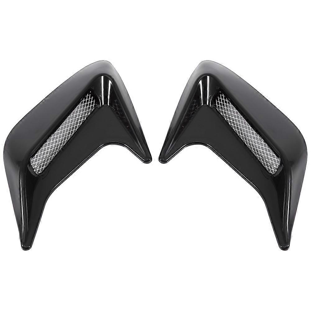 2x Car Decorative Air Scoop - Universal DIY Black