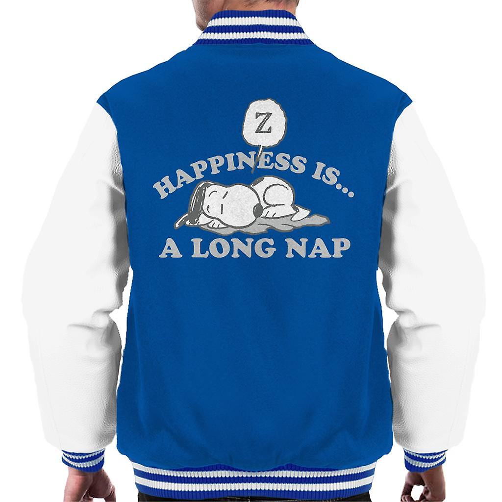 Peanuts Happiness Is A Long Nap Snoopy Men's Varsity Jacket