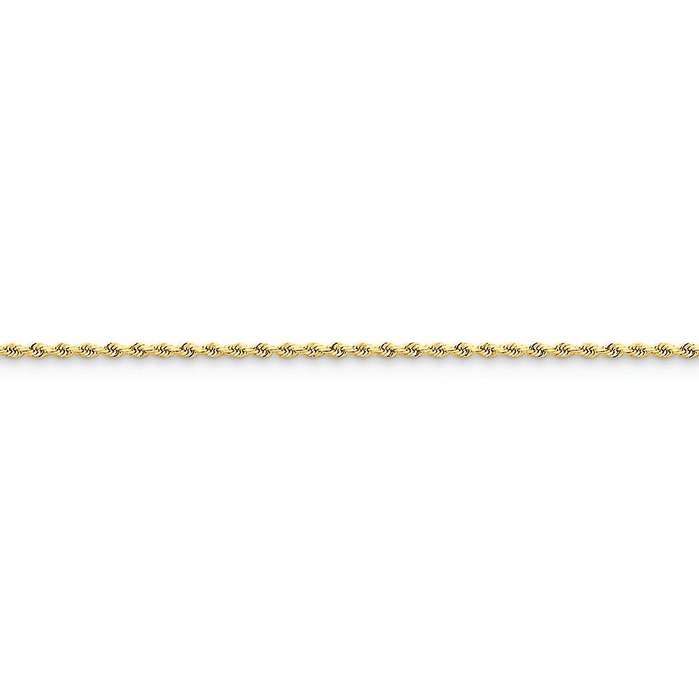14k Solid Yellow Gold 1.75mm Sparkle Cut Rope With Lobster Clasp Chain Necklace Chain-Necklace for Women and Men - Lengt