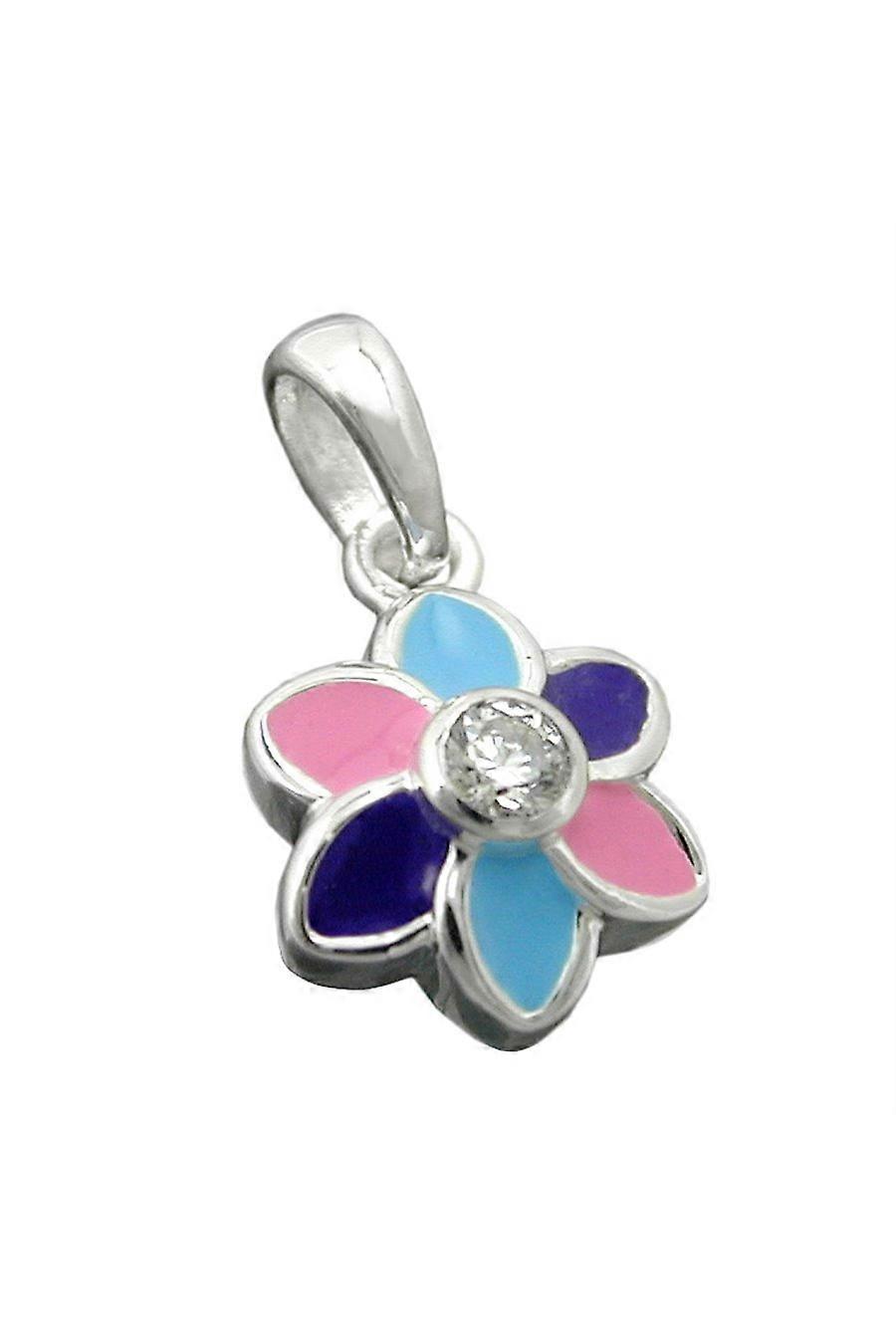 Pendant Flower Multicolor Silver 925 - Gl91675