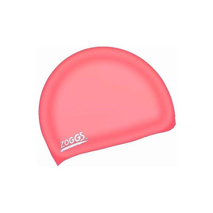 Zoggs Junior Silicone Swim Cap Red Unisex Kids