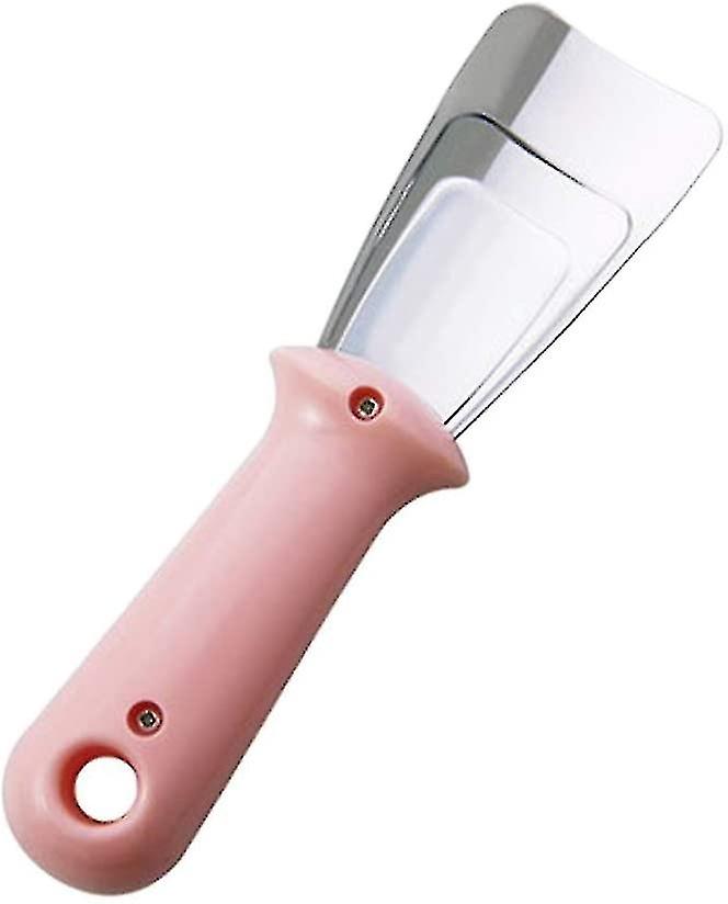 Stainless Steel Ice Scoop For Refrigerator Defroster Ice Scraper Freezer(2pcs,pink)