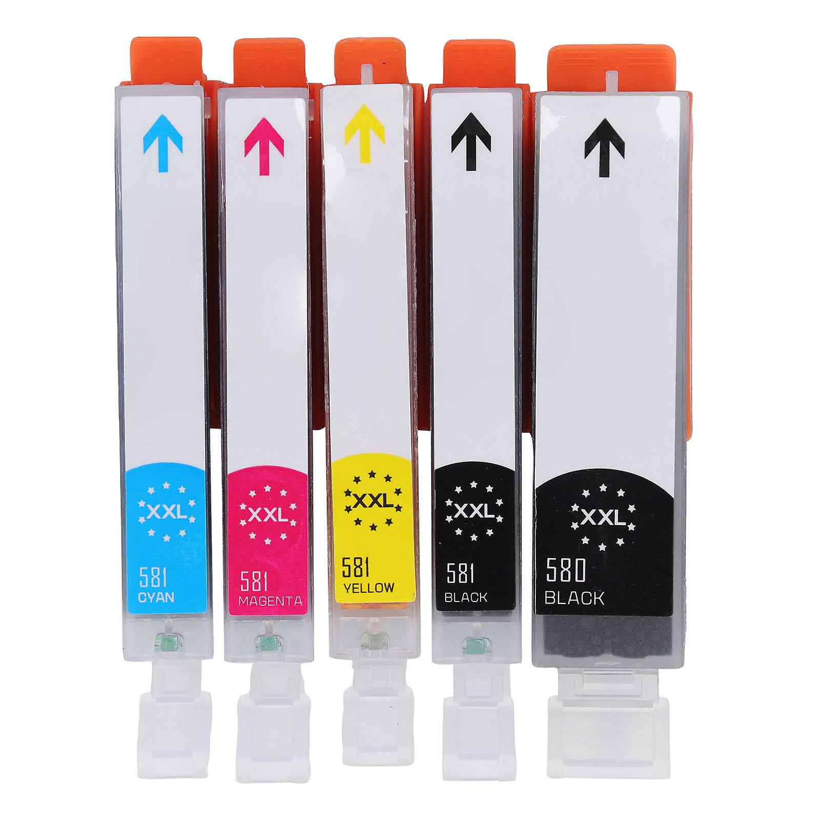 5 Color Printer Ink Cartridge Set Fluent Printing Ink Cartridge Replacement for PIXMA TS705 