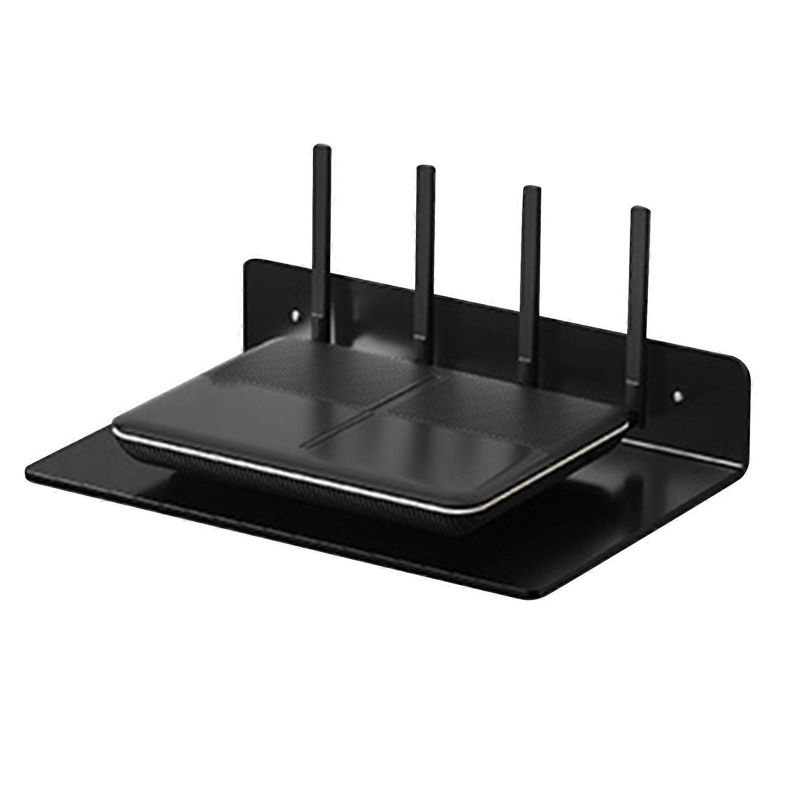Floating Projector Wall Mount Shelf Security Camera Wall Shelf TV Boxes Router Floating Shelf Multifunctional Wall Bracket Black