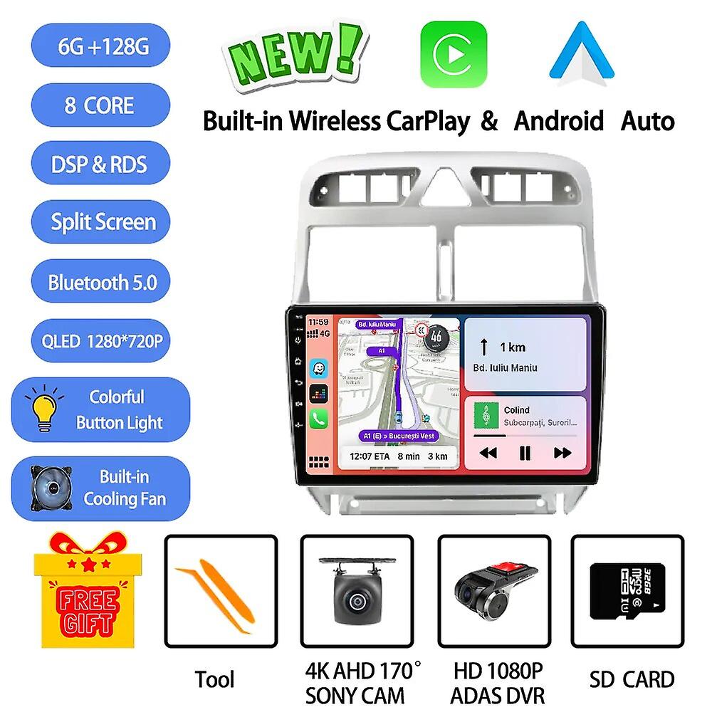 Android 13 For Peugeot 307 Sw 2002 - 2013 Car Radio Stereo Multimedia Video Player Navigation Gps Wireless Carplay Auto Dsp Rds