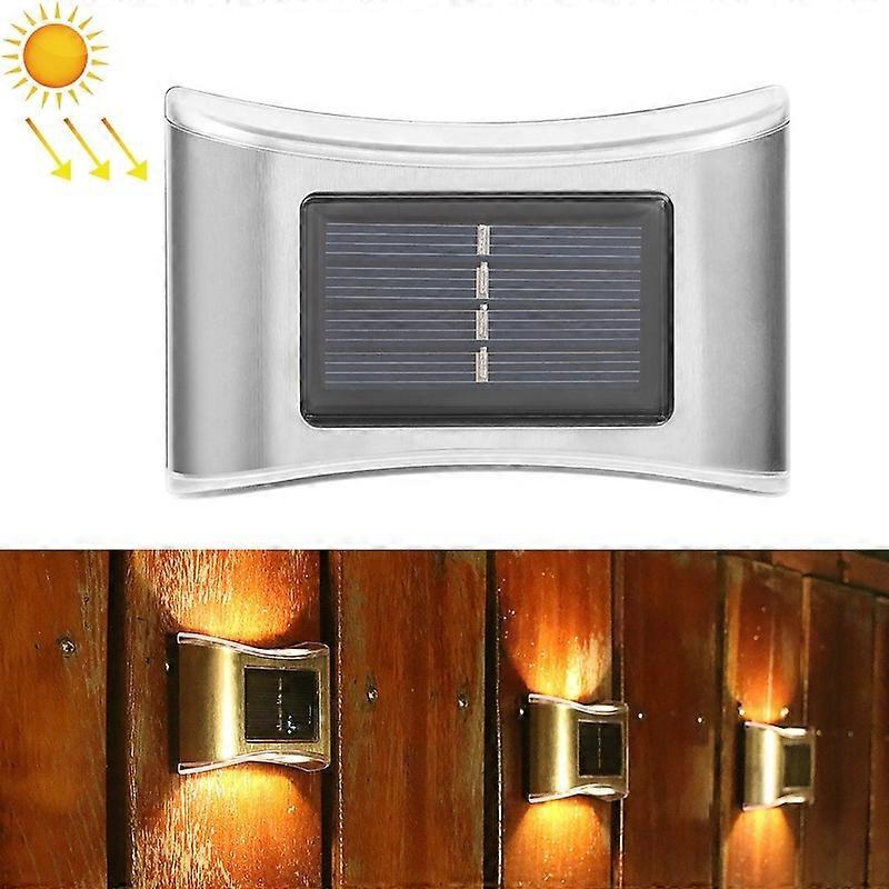 6 LED Solar Stainless Steel Wall Lamp