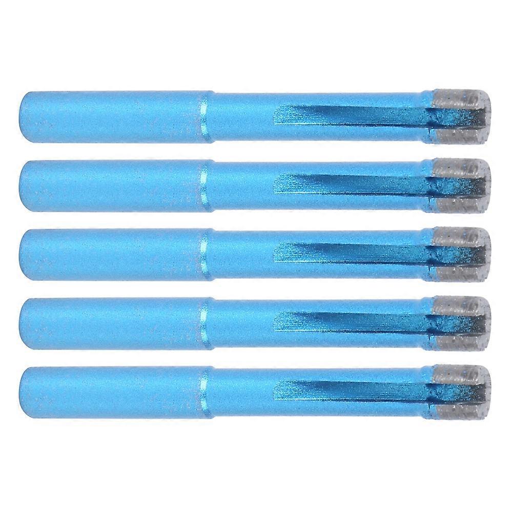 5 قطع قطع غيار الأجهزة ذات ثقب الماس الأزرق 8 مم للجرانيت / بلاط السيراميك / الخرسانة