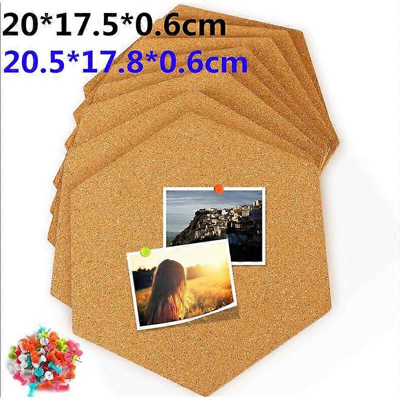 Self-adhesive Decorative Cork Photo Display Panel for Bedroom,Office,Home 16PCS(17.5 * 0.6CM)